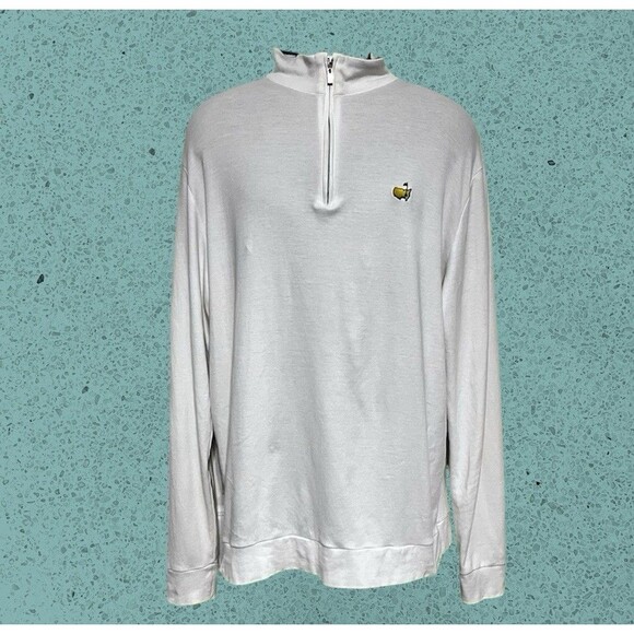 Masters Designed by Peter Millar Other - Peter Millar Masters White Quarter Zip Pullover L Augusta National Logo Golf